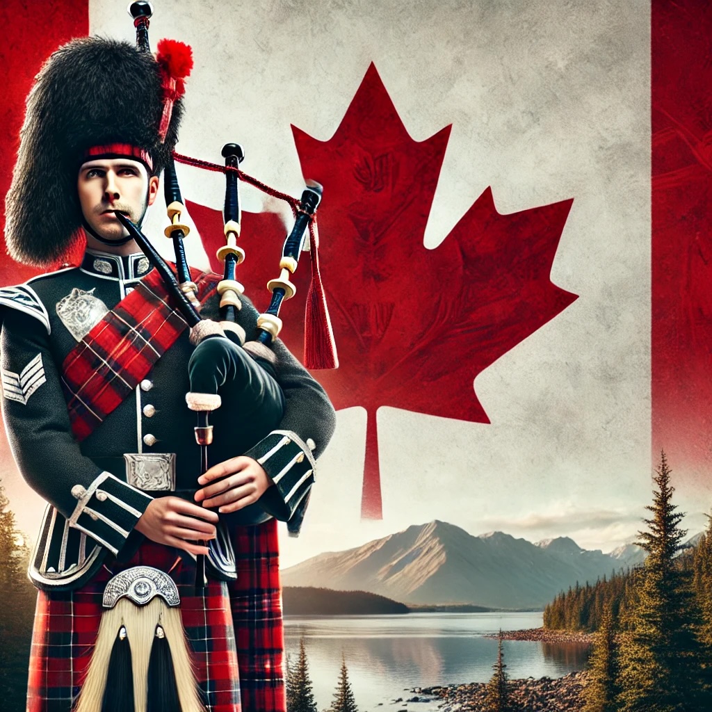 Bagpipers in Canada