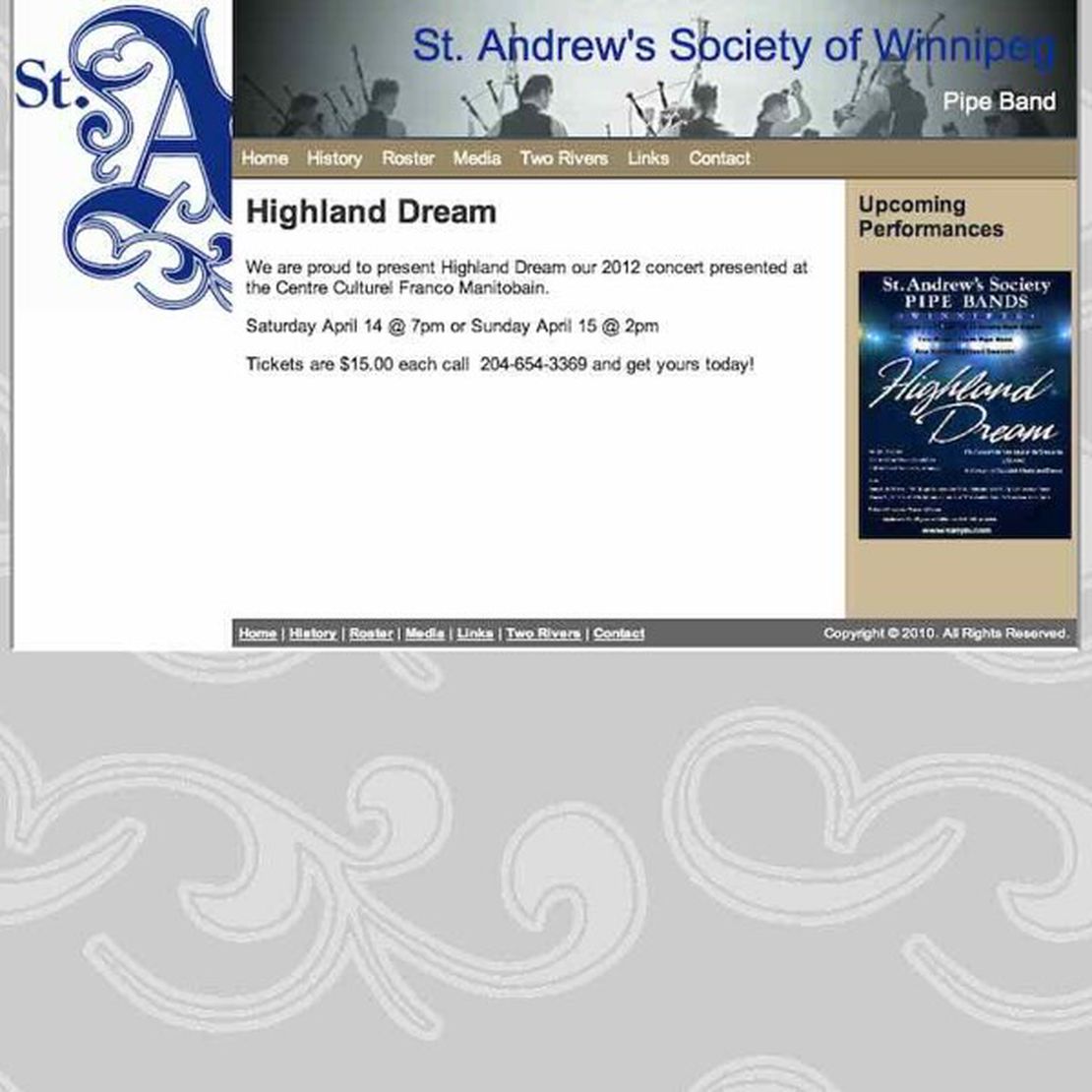 st. andrew's society of winnipeg pipe band