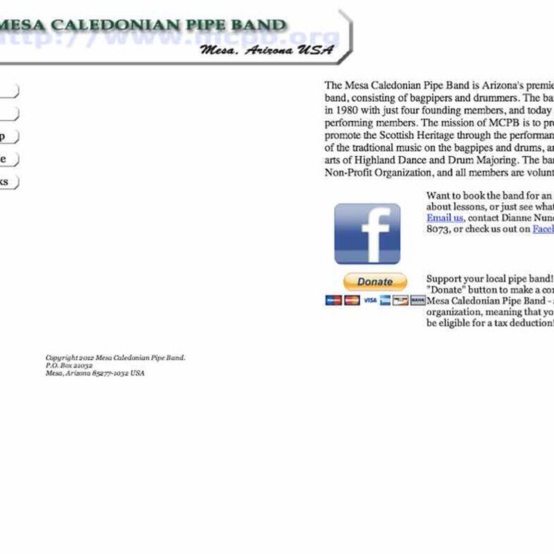 mesa caledonian pipe band