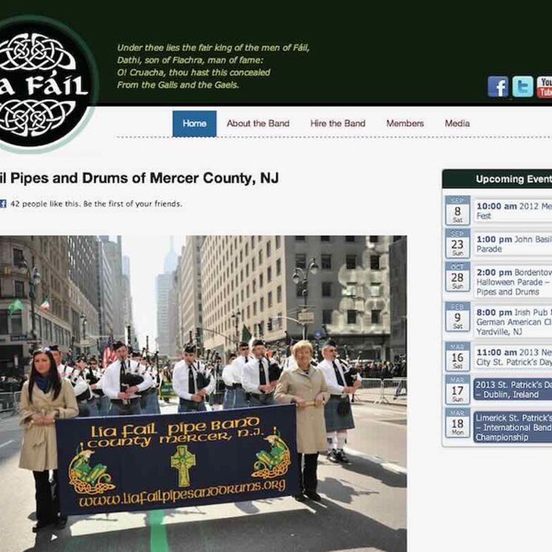 lia fail pipes and drums of mercer county, nj