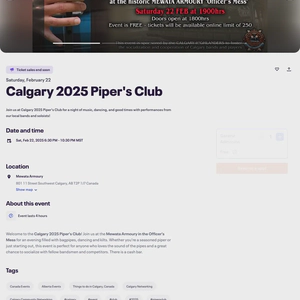 Calgary 2025 Piper's Club