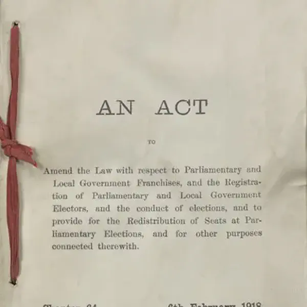 Representation of the people Act received Royal assent, granting votes to women over the age of 30