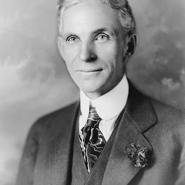 Death of Henry Ford, automobile production pioneer and son of Irish immigrants