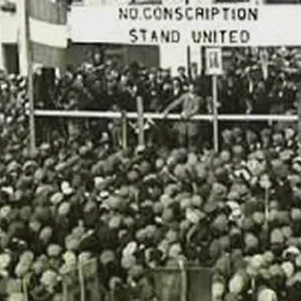 A general strike takes place throughout Ireland against the British governments attempts to introduce conscription