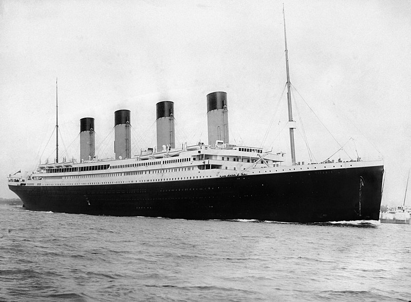 The Titanic is launched in Belfast, Ireland