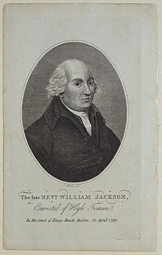 Rev. William Jackson, of the United Irishmen returns from France, is arrested