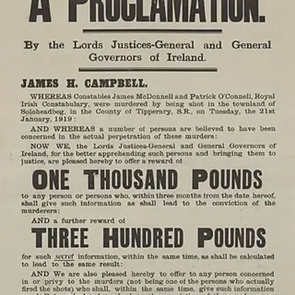 Irish War of Independence begins with raid at Soloheadbeg, Tipperary