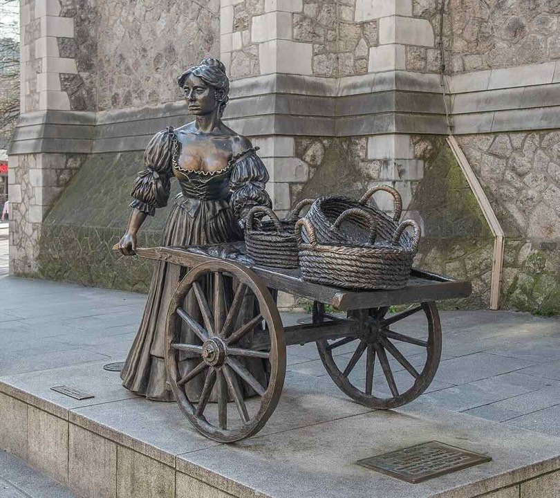 Molly Malone is christened in Dublin