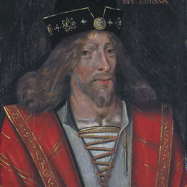 King James I captured by English near Flamborough Head on his way to France
