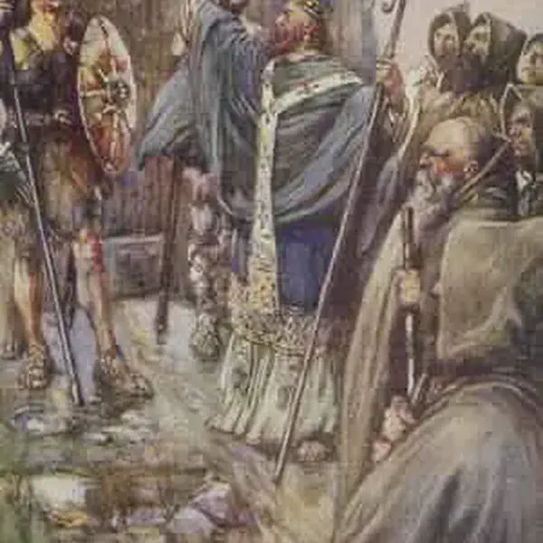 St. Columcille, Irish bard and monk honored in all the Celtic lands, born