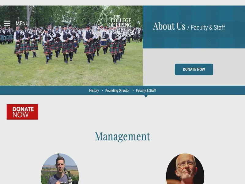 Website preview for collegeofpiping.com