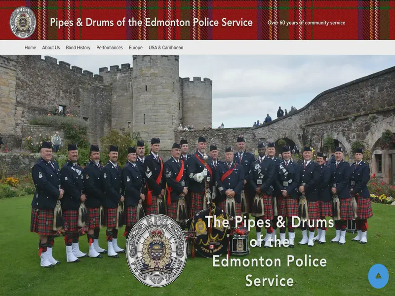 Website preview for www.epspipeband.ca