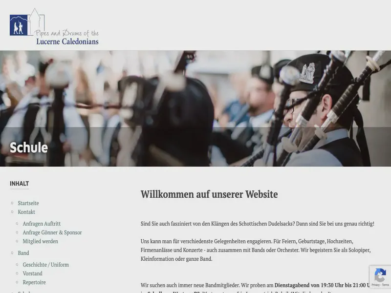 Website preview for www.lucaledonians.ch